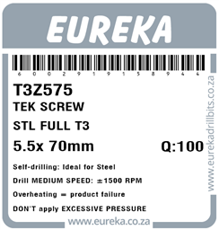 T3Z575 - Tek Screw Steel Full -T3Z575_Label_T